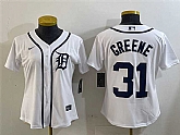 Women's Detroit Tigers #31 Riley Greene White Cool Base Stitched Jersey,baseball caps,new era cap wholesale,wholesale hats